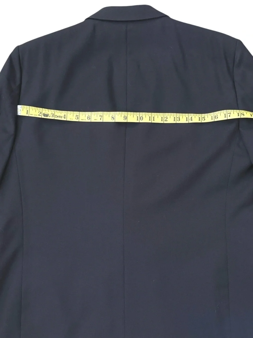 Vintage Pierre Cardin 44S Navy Blue Wool Blazer Double Breasted Gold Buttons USA